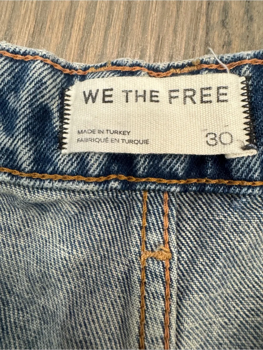 We The Free Relaxed Wide-Leg Light Blue Jeans Women’s 30 ~ WORN ONCE - Picture 4 of 15